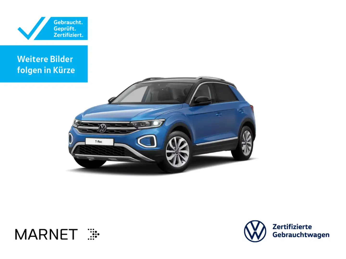 Volkswagen T-Roc 1.5 TSI DSG STYLE*NAVI*LED*KAMERA*ASG*ALLW Bleu - 1