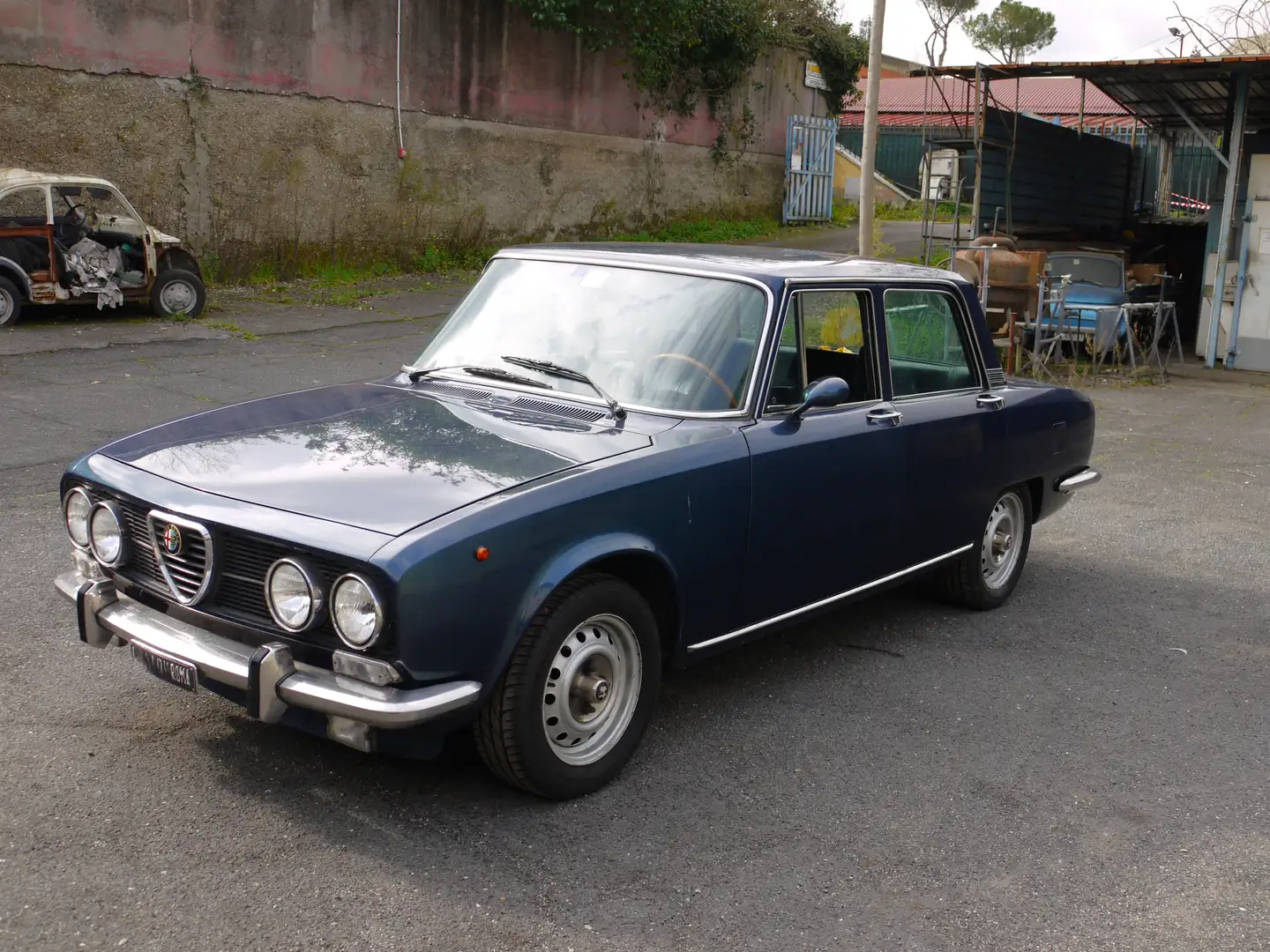 Alfa Romeo 2000 Berlina 1973 – Targa e libretto originali ROMA Blu/Azzurro - 1