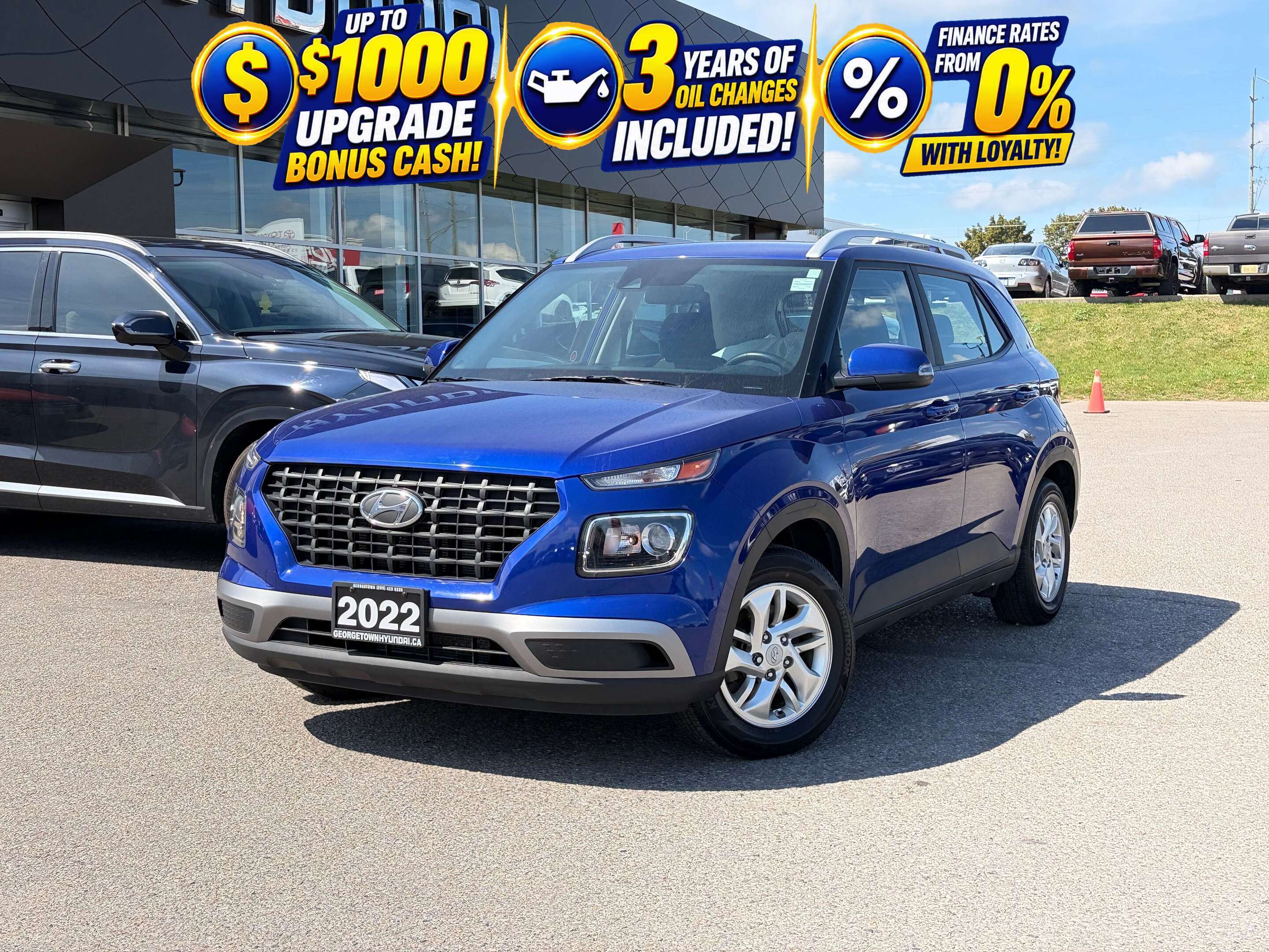 Blue 2022 Hyundai Venue SUV / Crossover  Automatic
