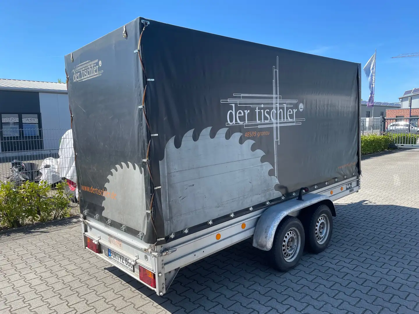 Trailer-Anhänger Pritsche Spriegel Plane Negru - 2