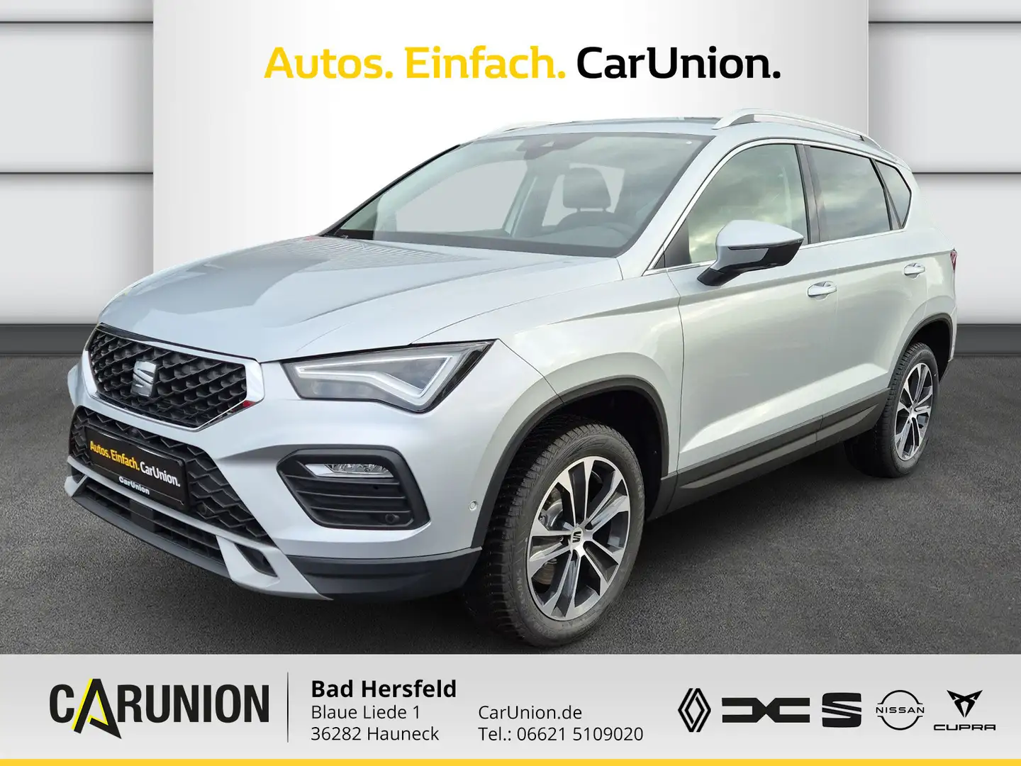 SEAT Ateca Style Edit. 2.0 TDI 7-Gang DSG AHK/Nav/RFK Silber - 1