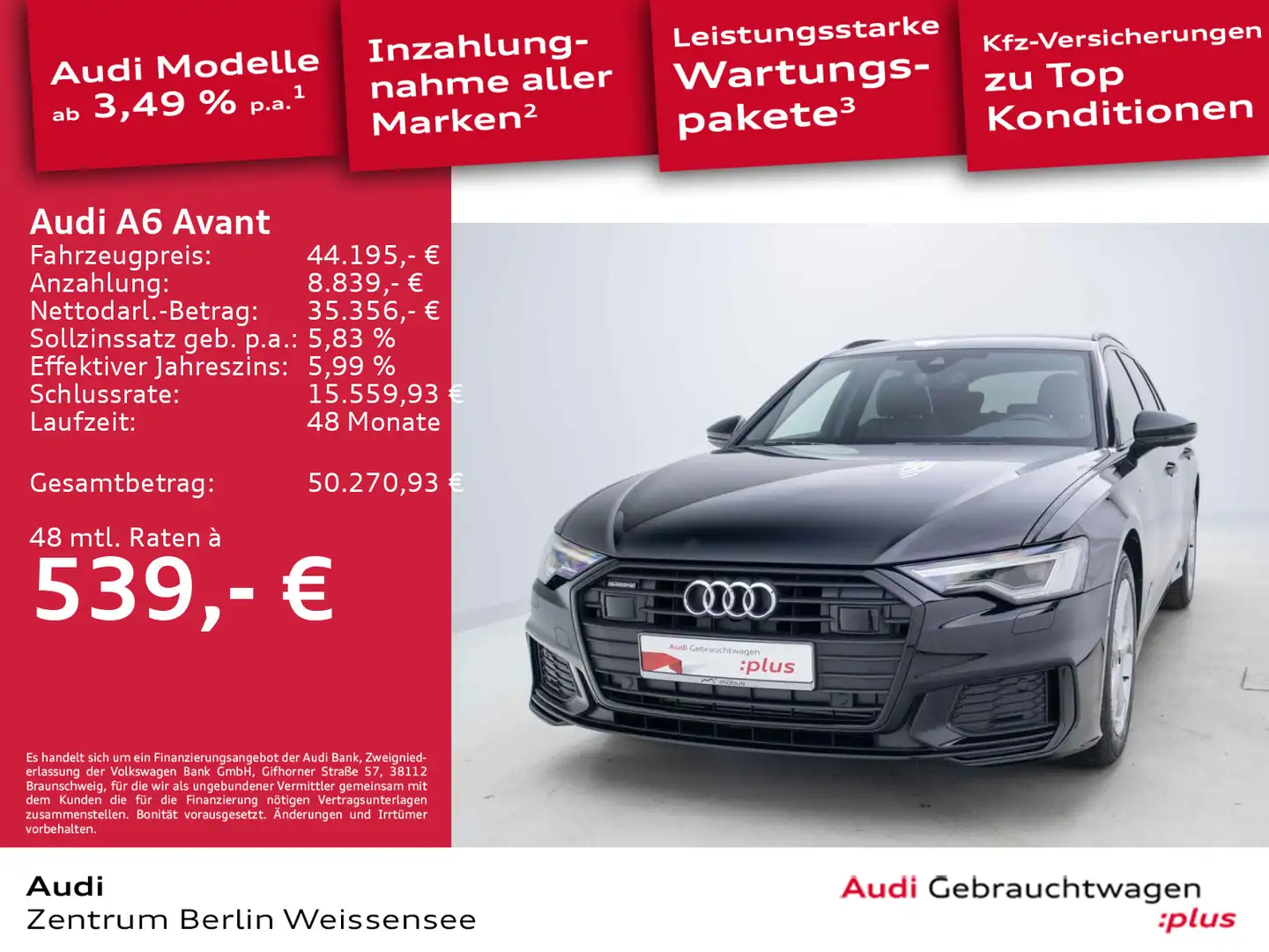 Audi A6 45 TFSI S-TRO*QUA*S-LINE*MATRIX*GJR*RFK Schwarz - 1