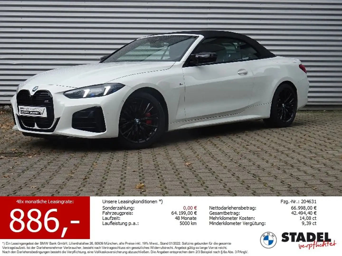 BMW 440 Mi xDrive Cabrio M Sport Pro ACC 360° HiFi-hk Weiß - 1