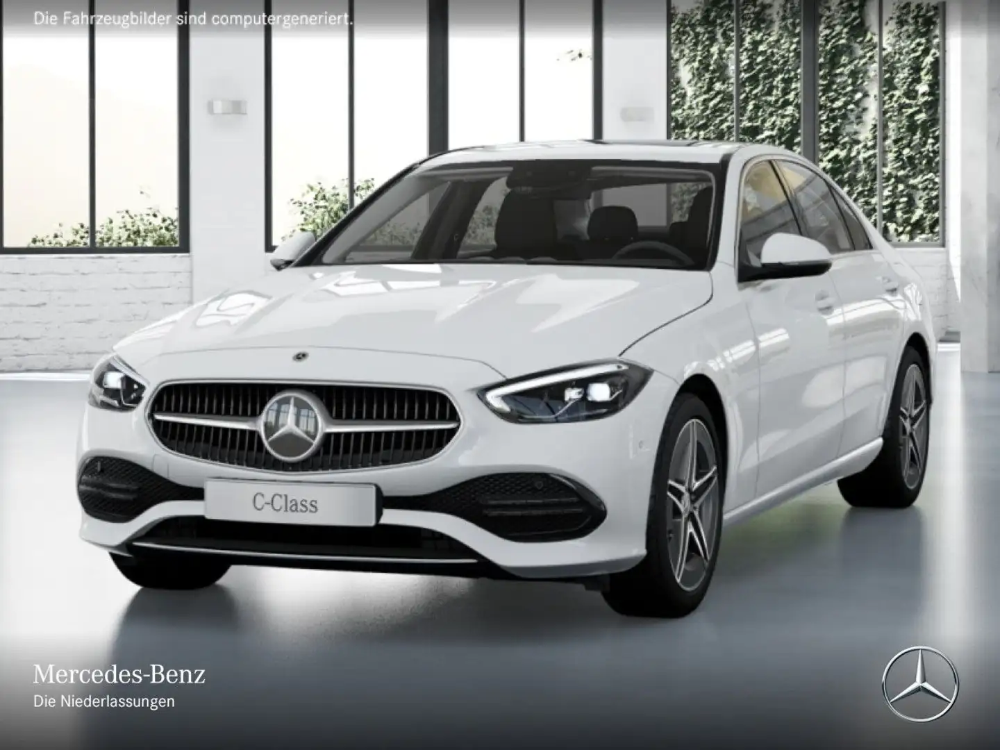 Mercedes-Benz C 400 e 4M AVANTG+AHK+LED+KAMERA+KEYLESS+9G Weiß - 2
