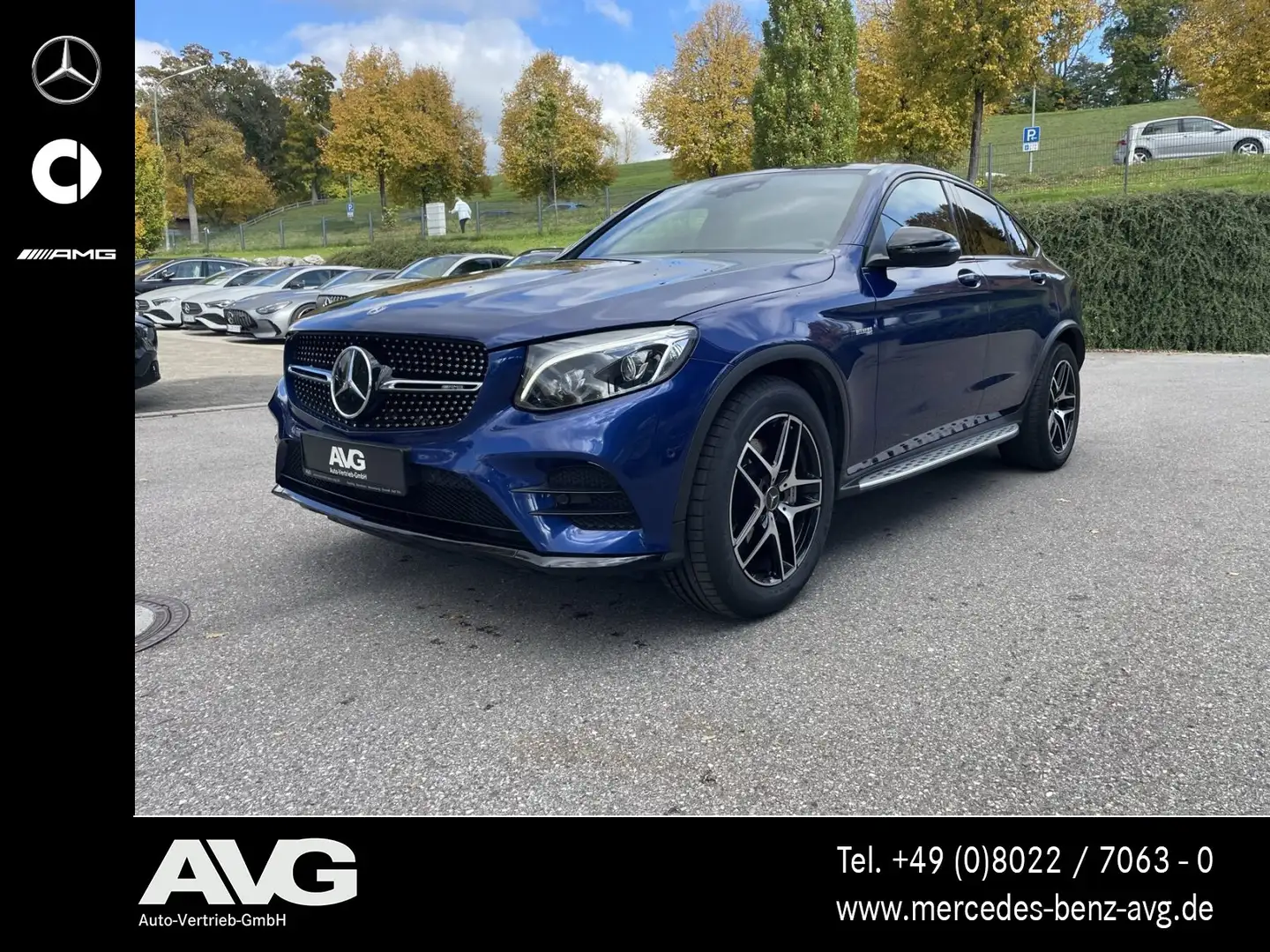 Mercedes-Benz GLC 43 AMG Mercedes-AMG GLC 43 4MATIC Coupé AHK/NIGHT/BUR BC Bleu - 1