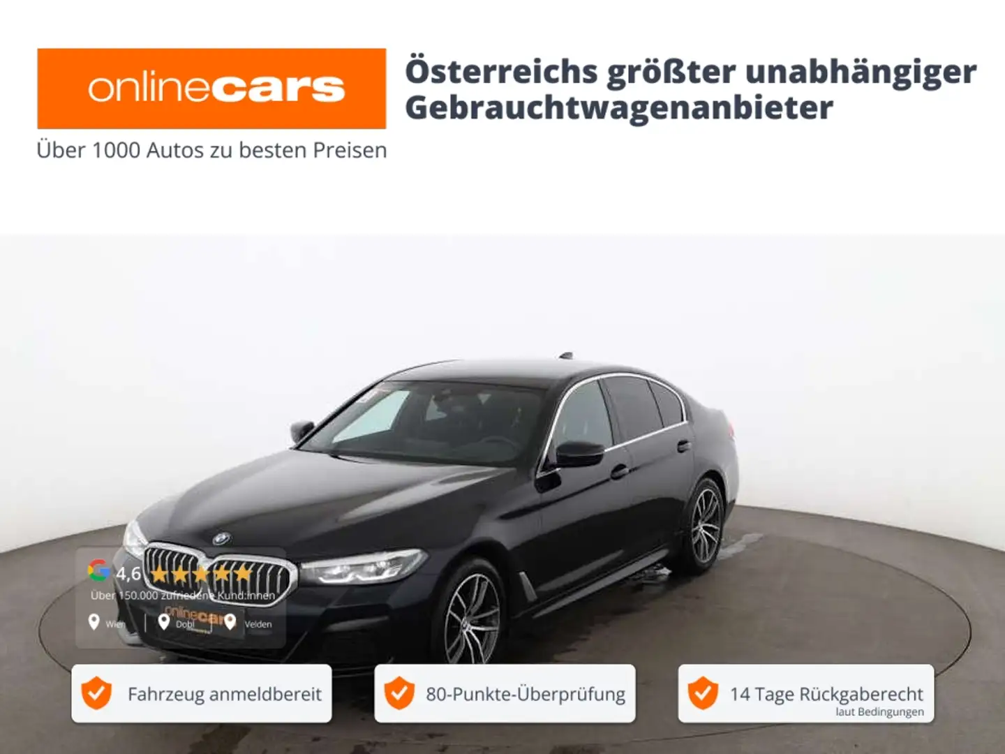 BMW 520 d xDrive M-Sport Aut LED AHK HEAD-UP NAVI Schwarz - 1