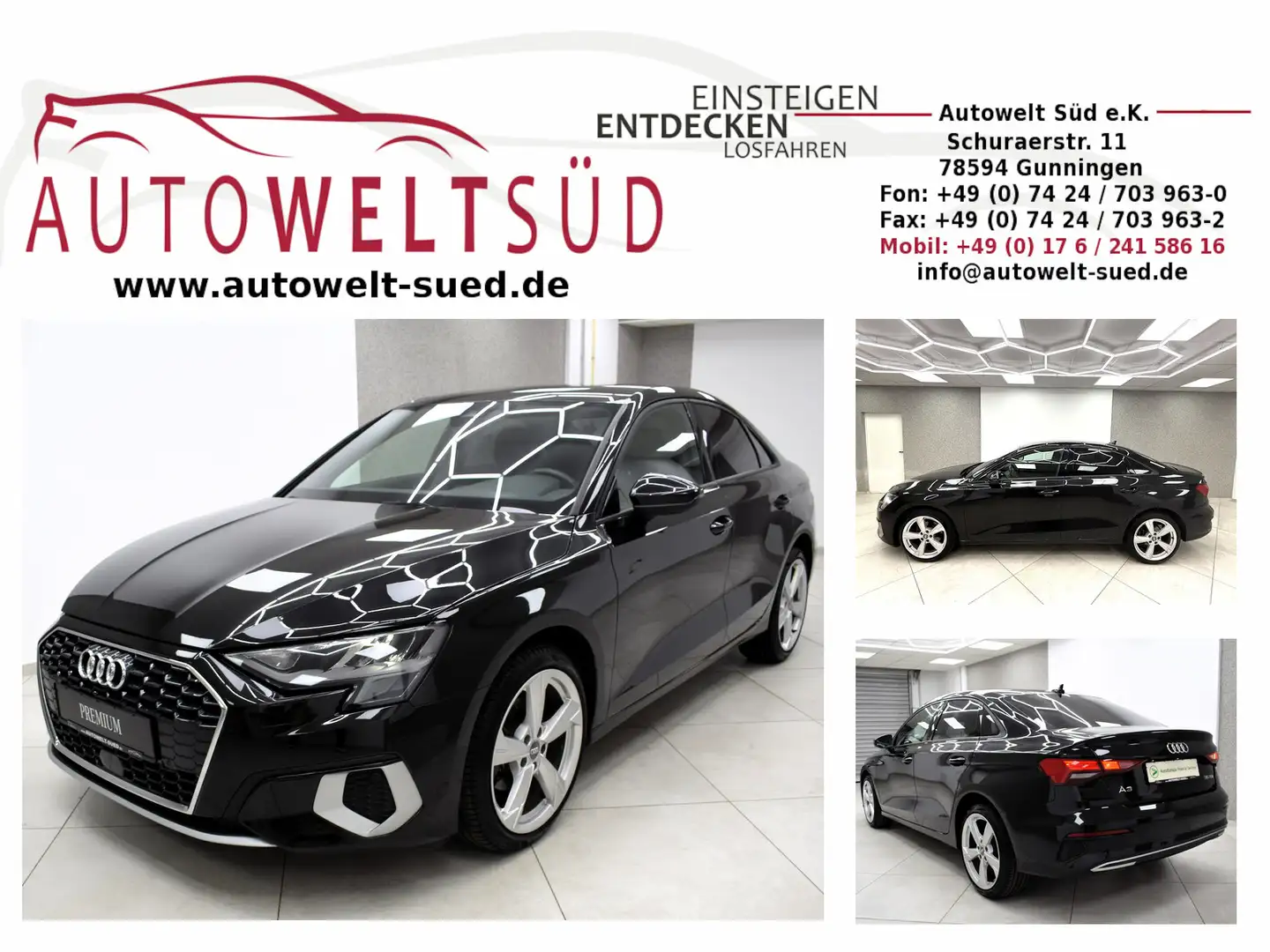 Audi A3 Limousine 35 TDI Edition One AHK Navi LED PDC Schwarz - 1