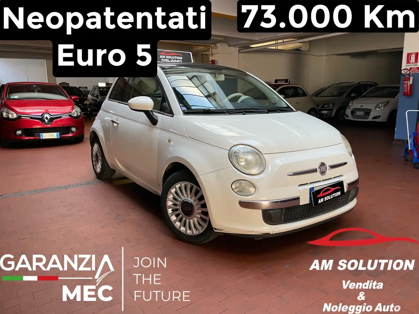 Fiat 500 500 1.2 Neopatentati Euro 5 Bianco - 1