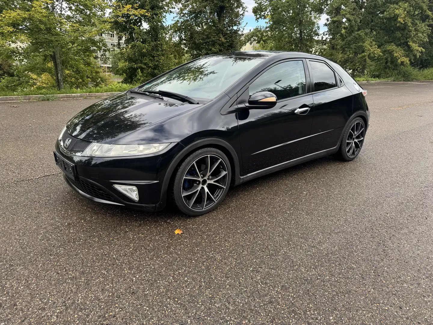 Honda Civic 2.2i-CTDi Sport*TÜV*NEU*NAVI*KLIMA*ALUFELGEN*PDC* Fekete - 1