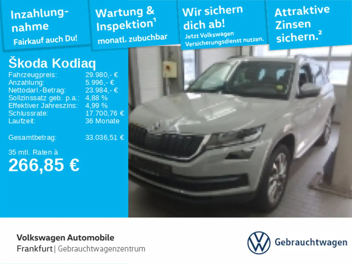 Skoda Kodiaq 2.0 TSI DSG Navi DCC LED Grau - 1
