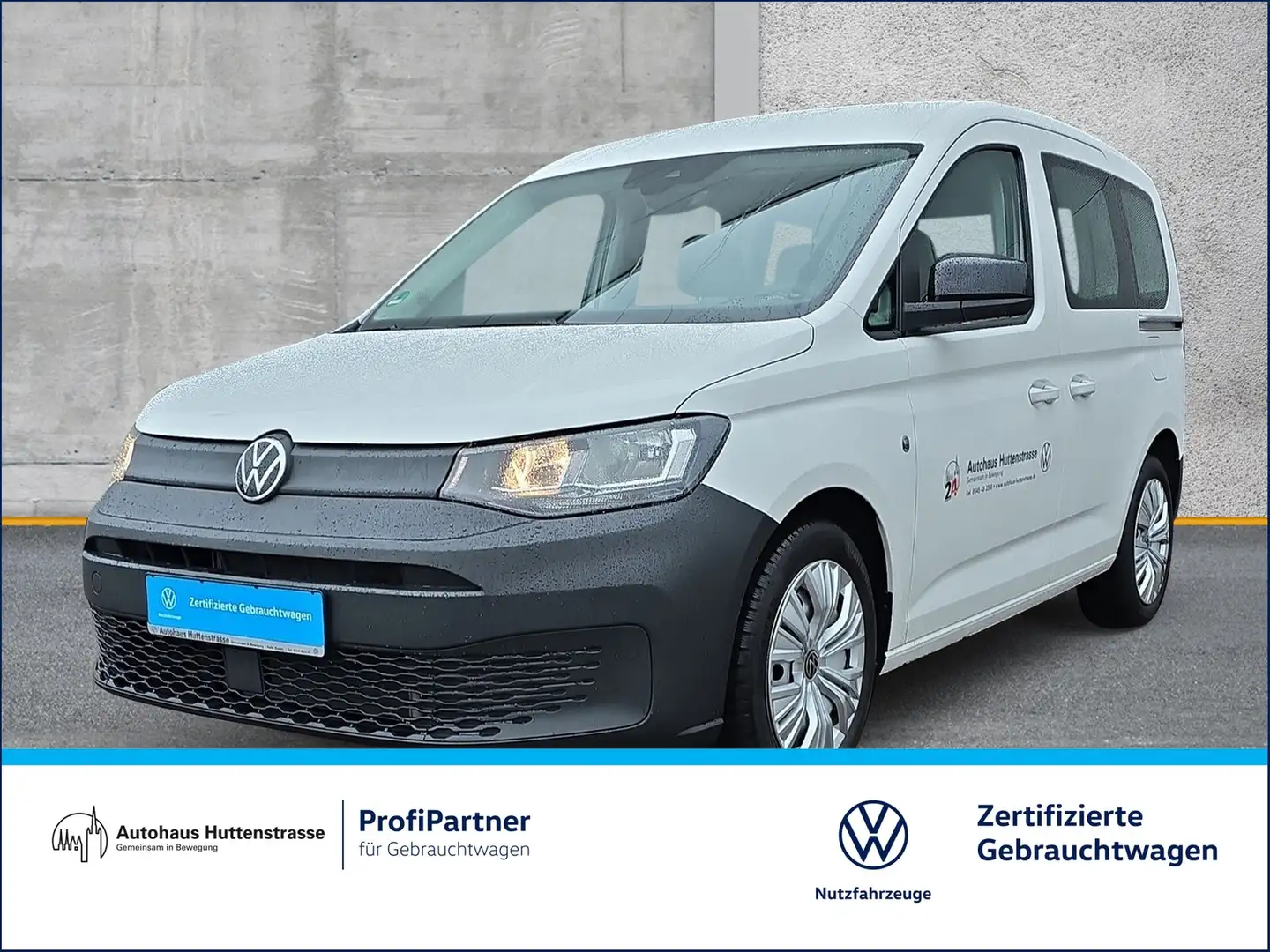 Volkswagen Caddy 2.0 TDI 5-Sitzer Standh. AHK Klima Weiß - 1