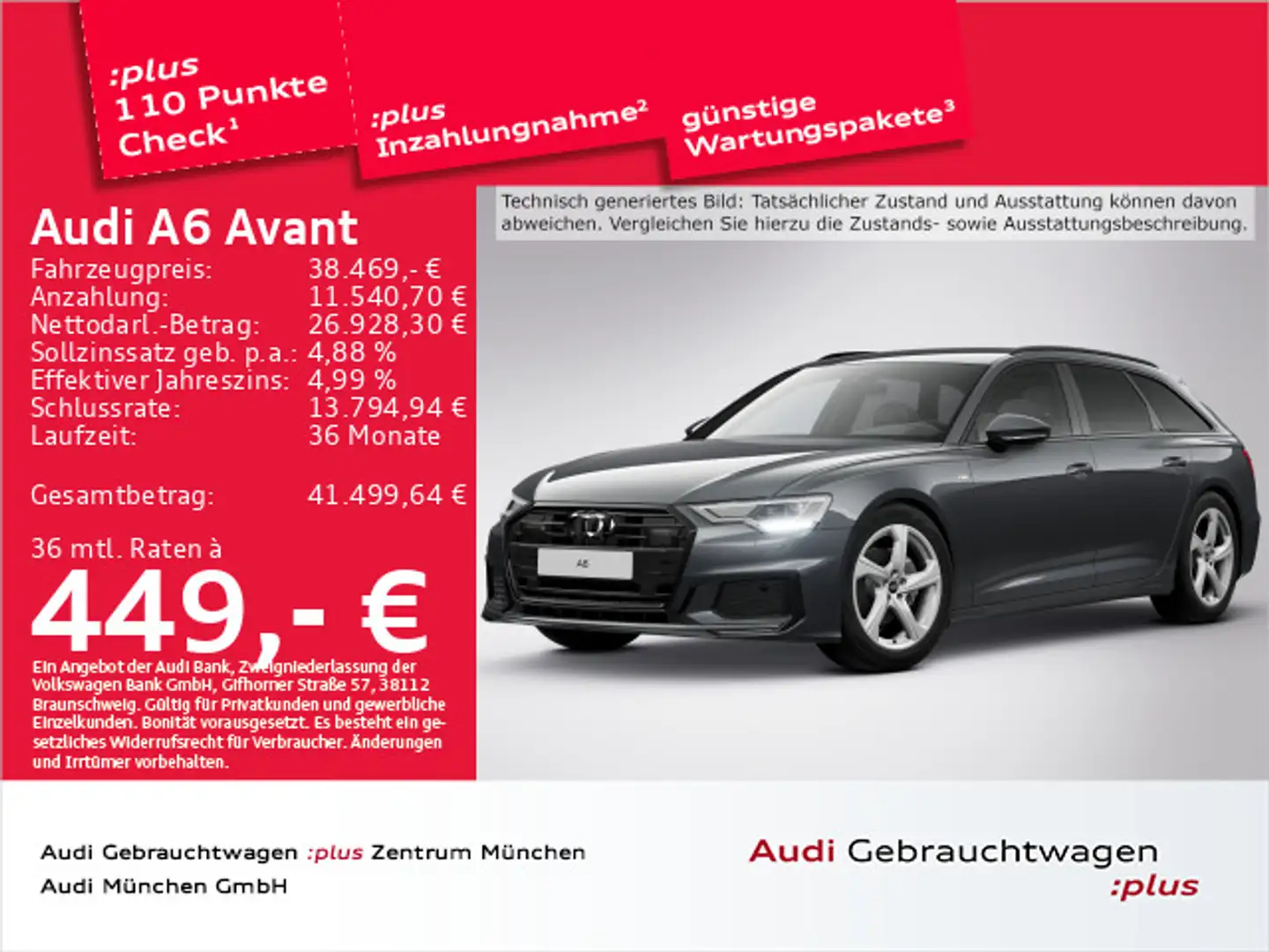 Audi A6 35 TDI S tronic 2x S line AHK/B&O/Kamer Grau - 1