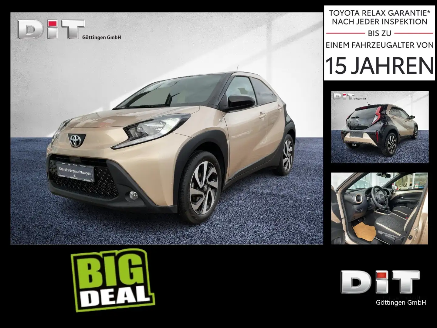 Toyota Aygo 1.0 Pulse ACC+Navi+SHZ+Fernlichtass.+Kam. Beige - 2