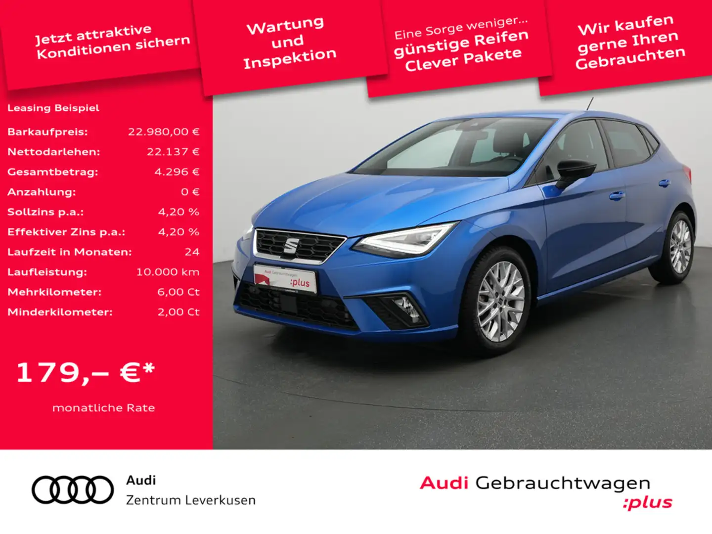 SEAT Ibiza FR DSG NAVI ACC LED SHZ KAM KEYLESS PDC Schwarz - 1