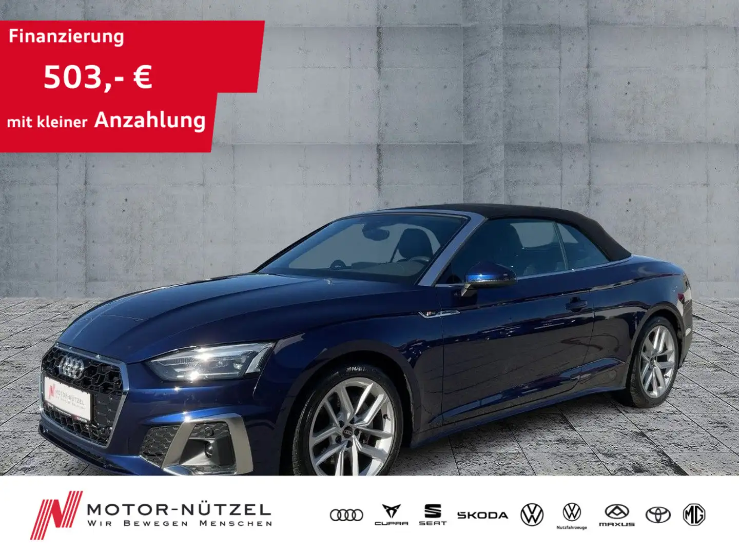 Audi A5 40 TFSI S-LINE 5JG+LED+NAVI+SHZ+PLA Blau - 1