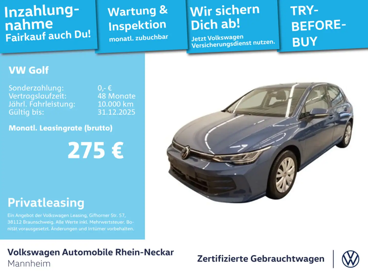Volkswagen Golf VIII 2.0 TDI GAR2030 App-Connect PDC LED uv Blau - 1