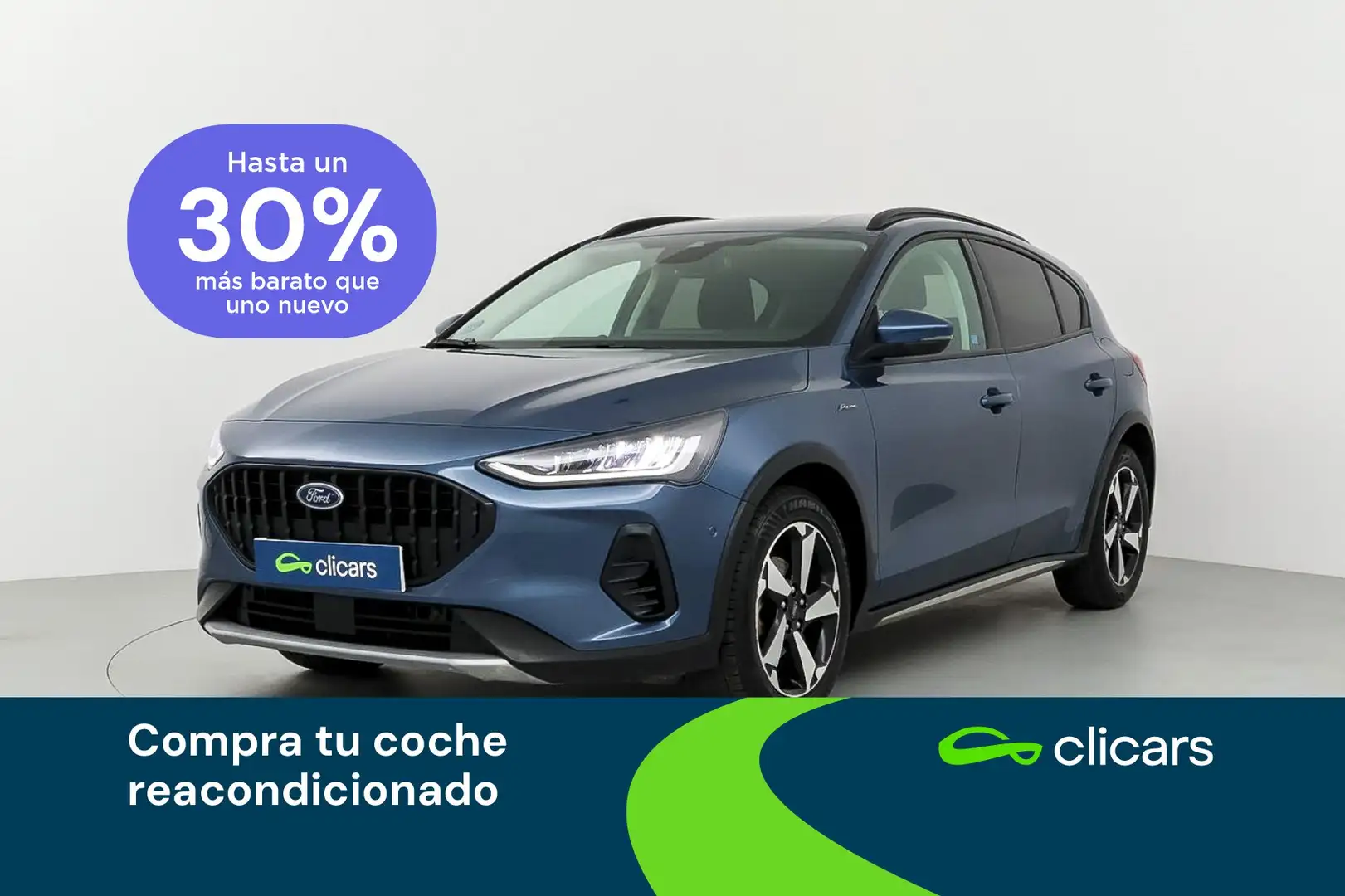 Ford Focus 1.0 Ecoboost MHEV Active X 155 Blauw - 1