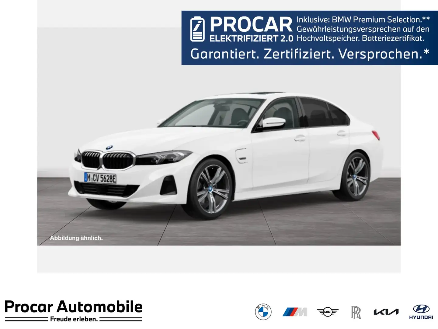 BMW 330 e xDrive Aut Nav LED HiFi AHK Glasd Drive+Park Weiß - 1