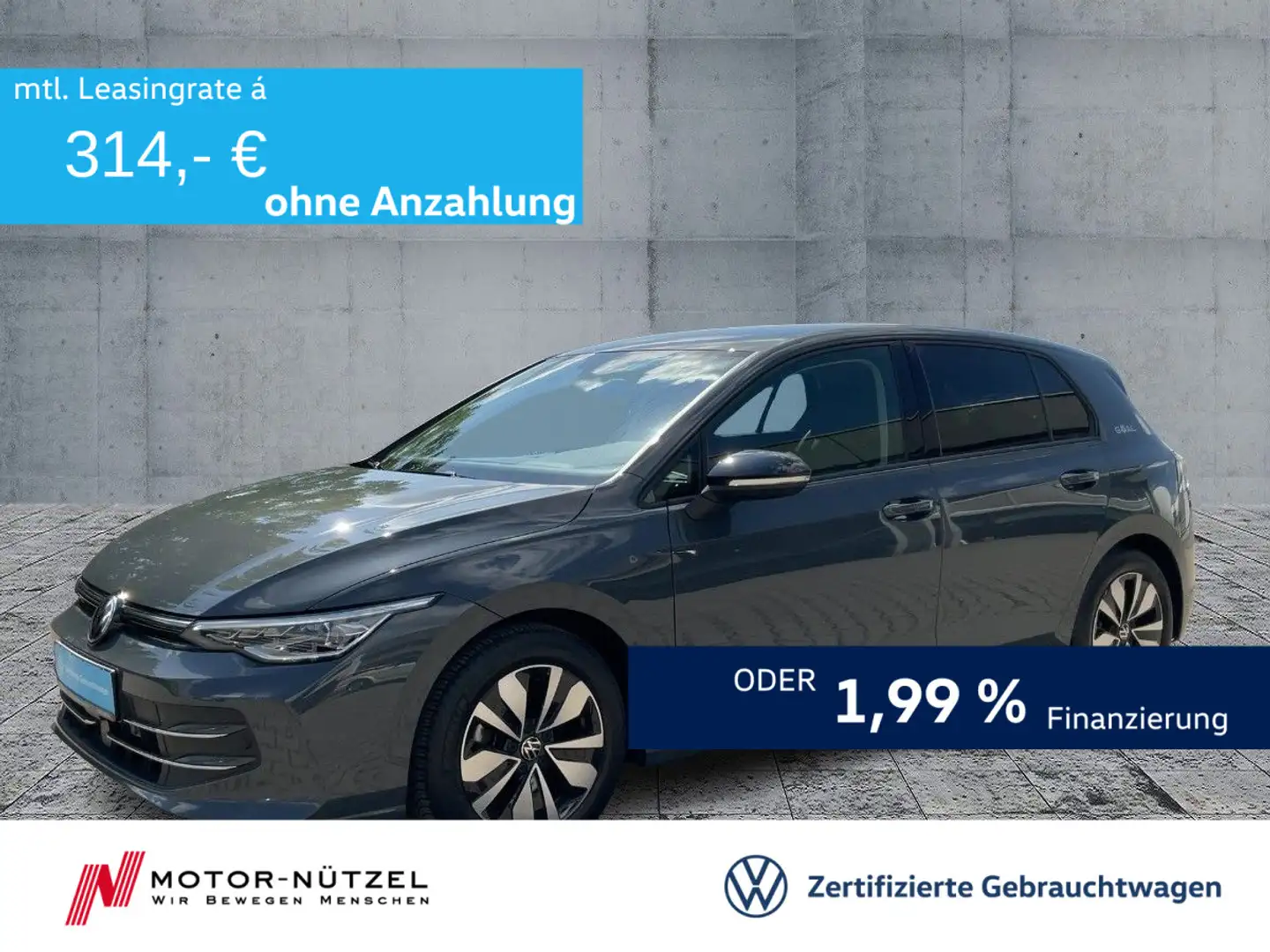 Volkswagen Golf VIII 1.5 eTSI DSG GOAL MATRIX+NAVI+AHK+ACC Grau - 1