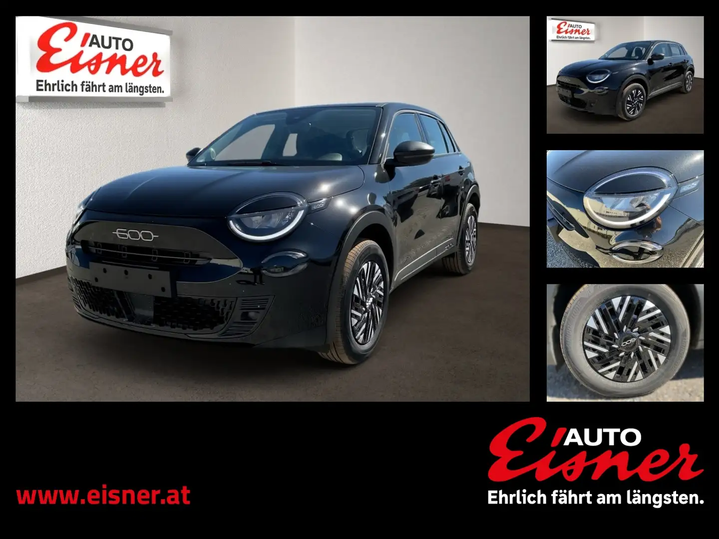 Fiat 600 HYBRID T-GEN3 145 Zwart - 1