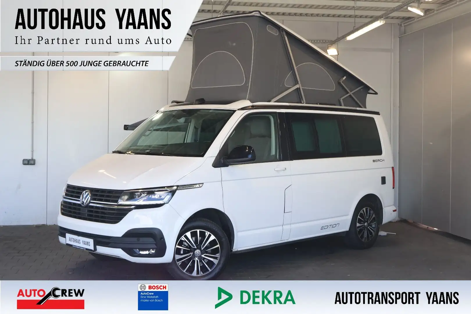Volkswagen T6 California T6.1 California Beach Camper Edi. AUFSTELLDACH Bílá - 1