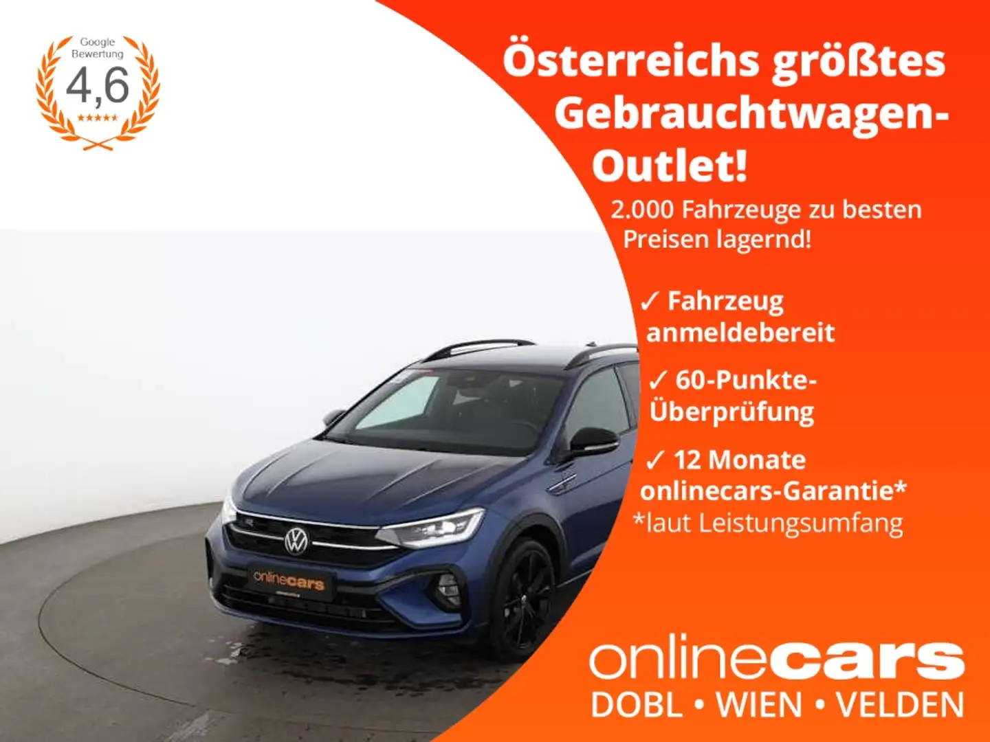 Volkswagen Taigo 1.0 TSI R-Line Aut MATRIX RADAR NAVI R-CAM Blau - 1