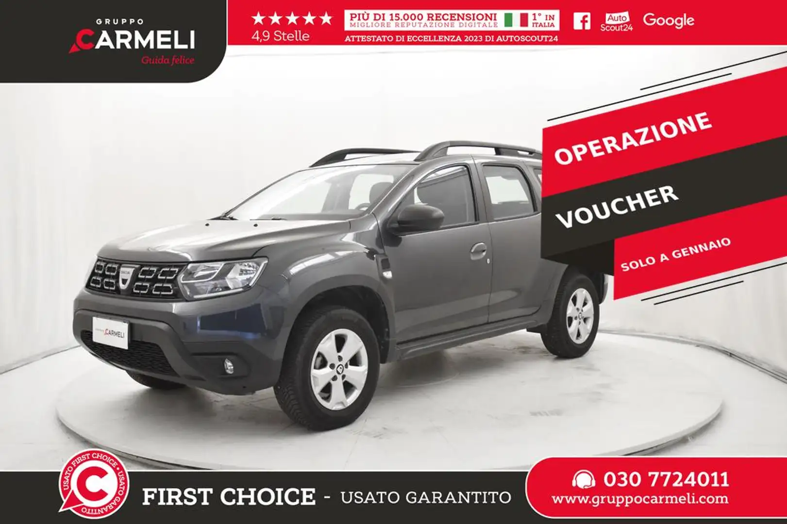 Dacia Duster 1.5 blue dci Comfort 4x2 s&s 115cv my19 Grigio - 1
