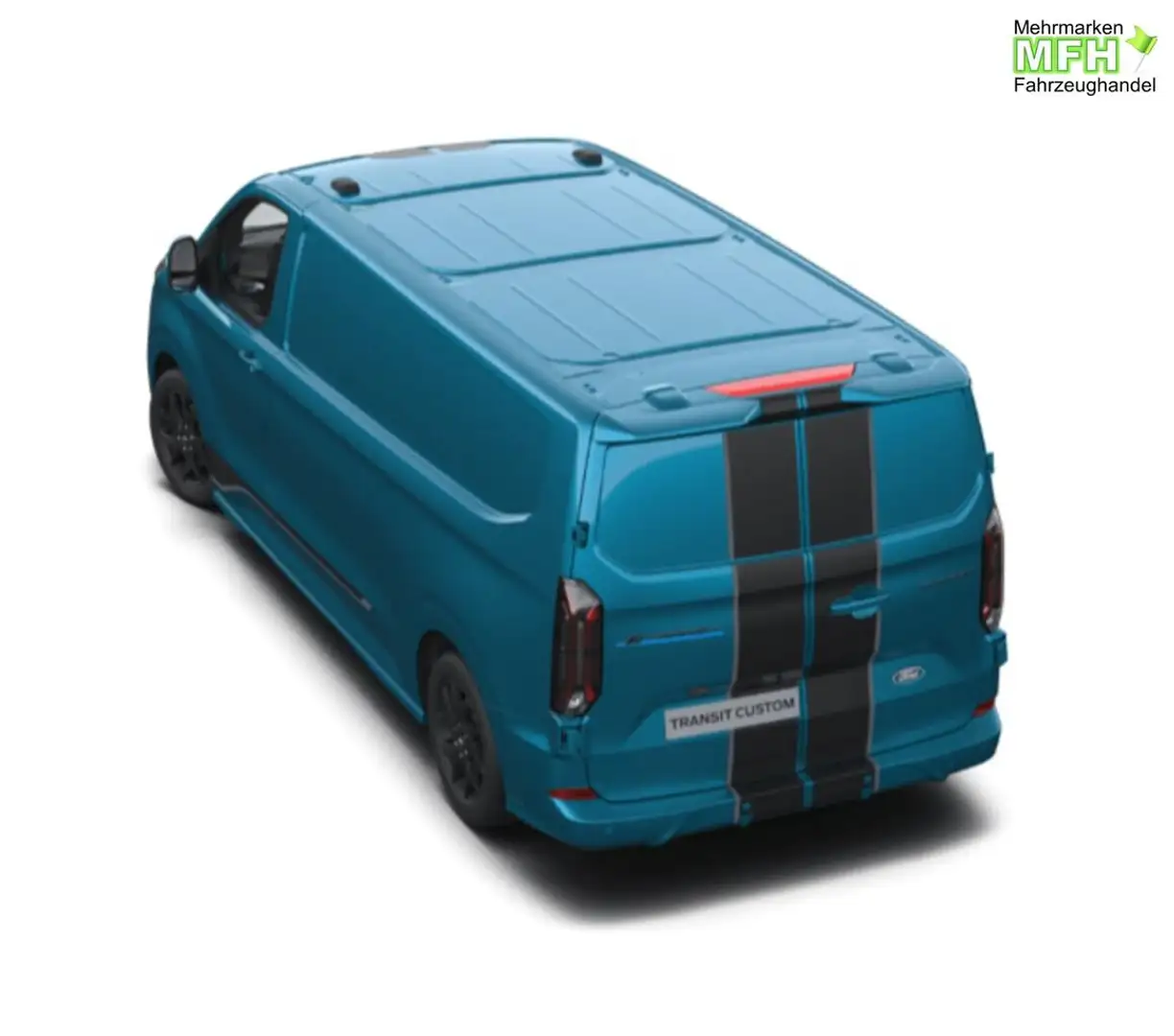 Ford E-Transit Custom Sport 218 340L2 AHK SHZ Nav 19Z 160 kW (... Bleu - 2