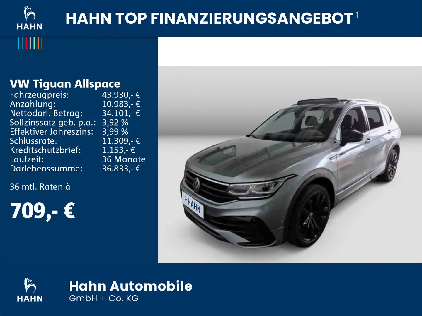 Volkswagen Tiguan Allspace 2.0TSI DSG 4Mo R-Line DCC Standh Silber - 2
