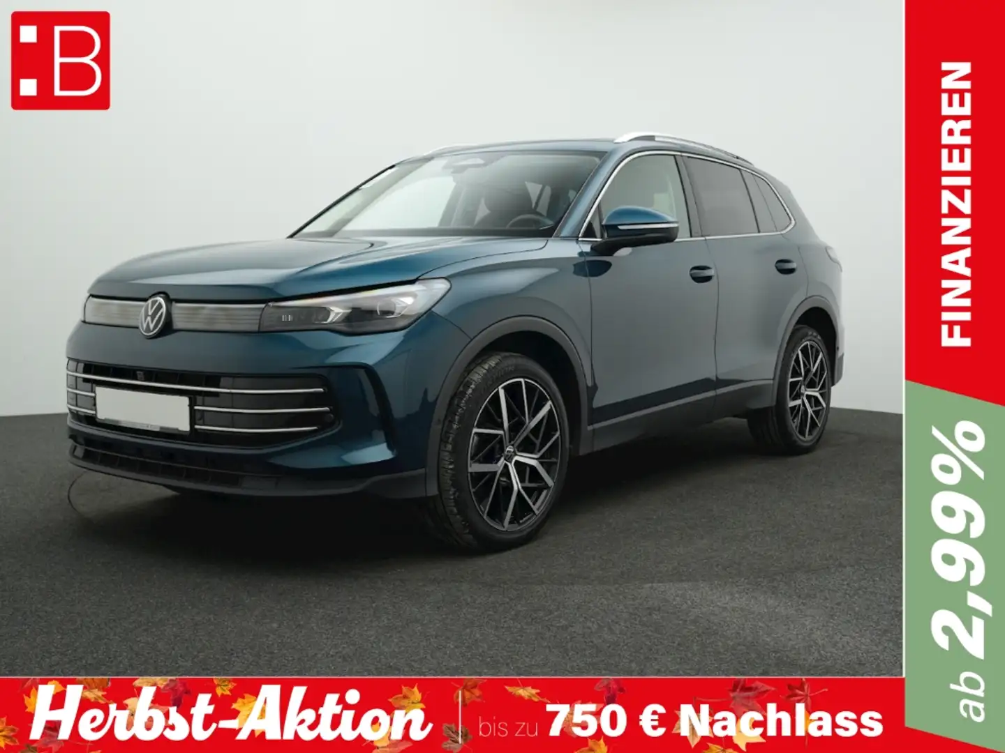 Volkswagen Tiguan 2.0 TDI DSG 4Mo. Elegance ALU20 PANO H&K IQ.LIGHT Blau - 1