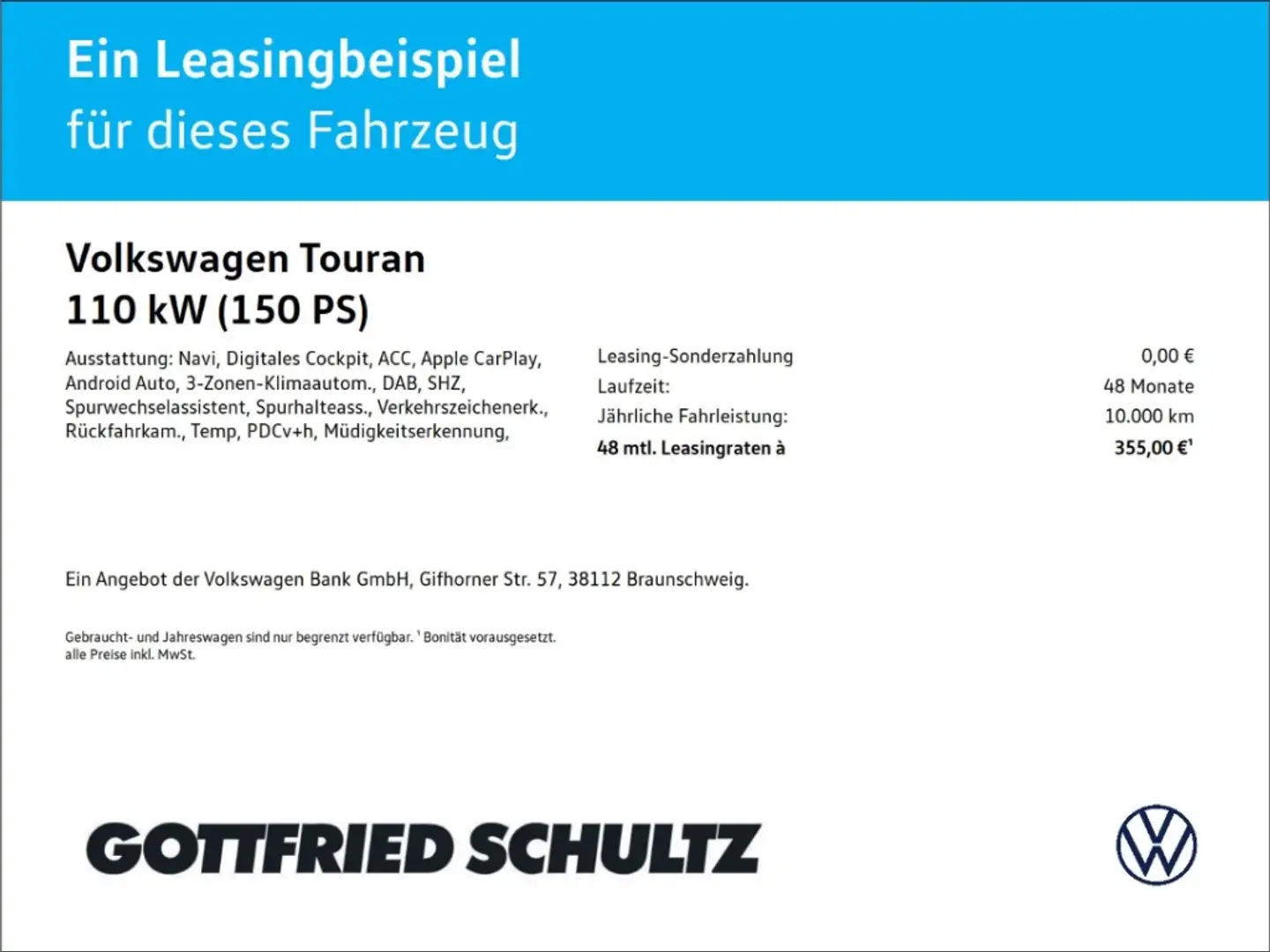 Volkswagen Touran 1.5 TSI DSG NAVI AHK KAMERA SHZ PDC LM ZV Schwarz - 2