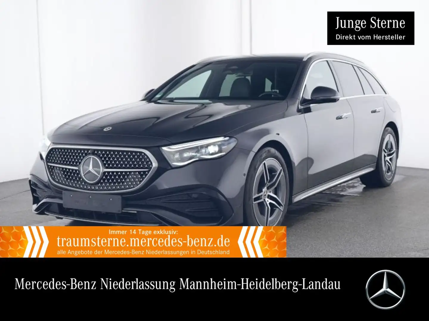 Mercedes-Benz E 300 e T AMG 360° Distr. AHK Spurhalt-Ass Memory Gris - 1