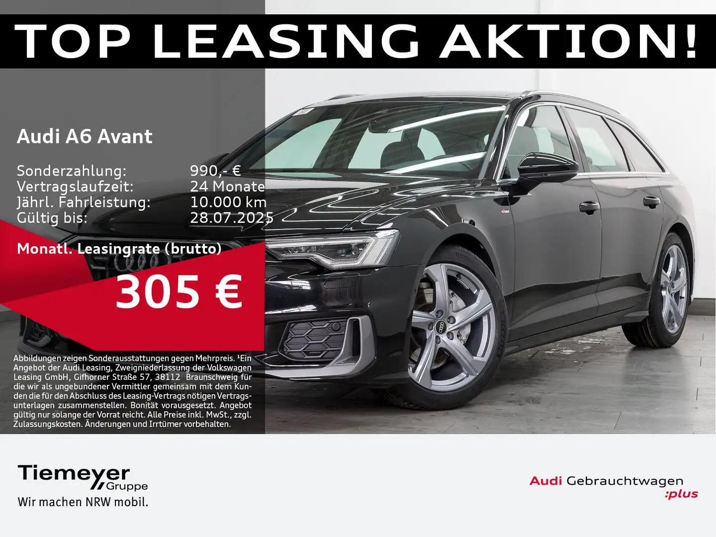 Audi A6 40 TDI Q S LINE AFA MATRIX PANO KAMERA Schwarz - 1