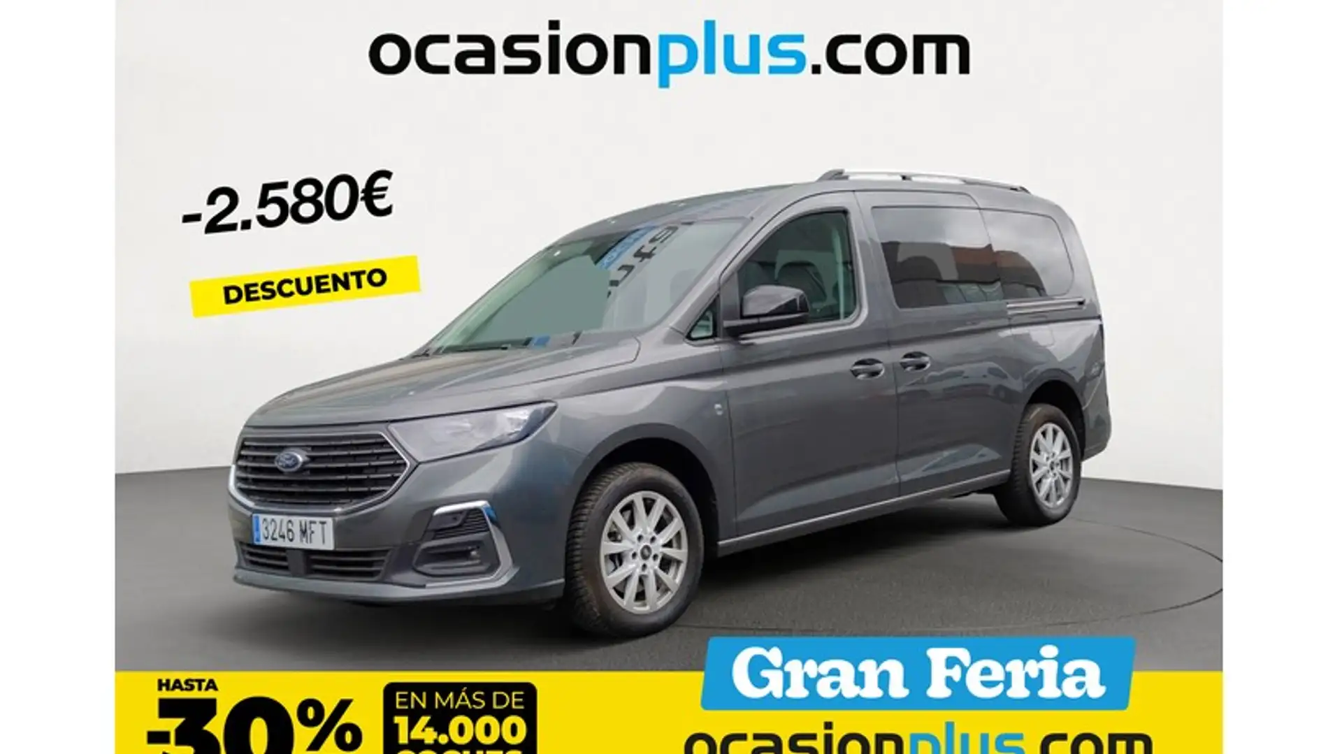 Ford Tourneo Connect Grand 2.0 Ecoblue LWB L2 Titanium 122 Gris - 1