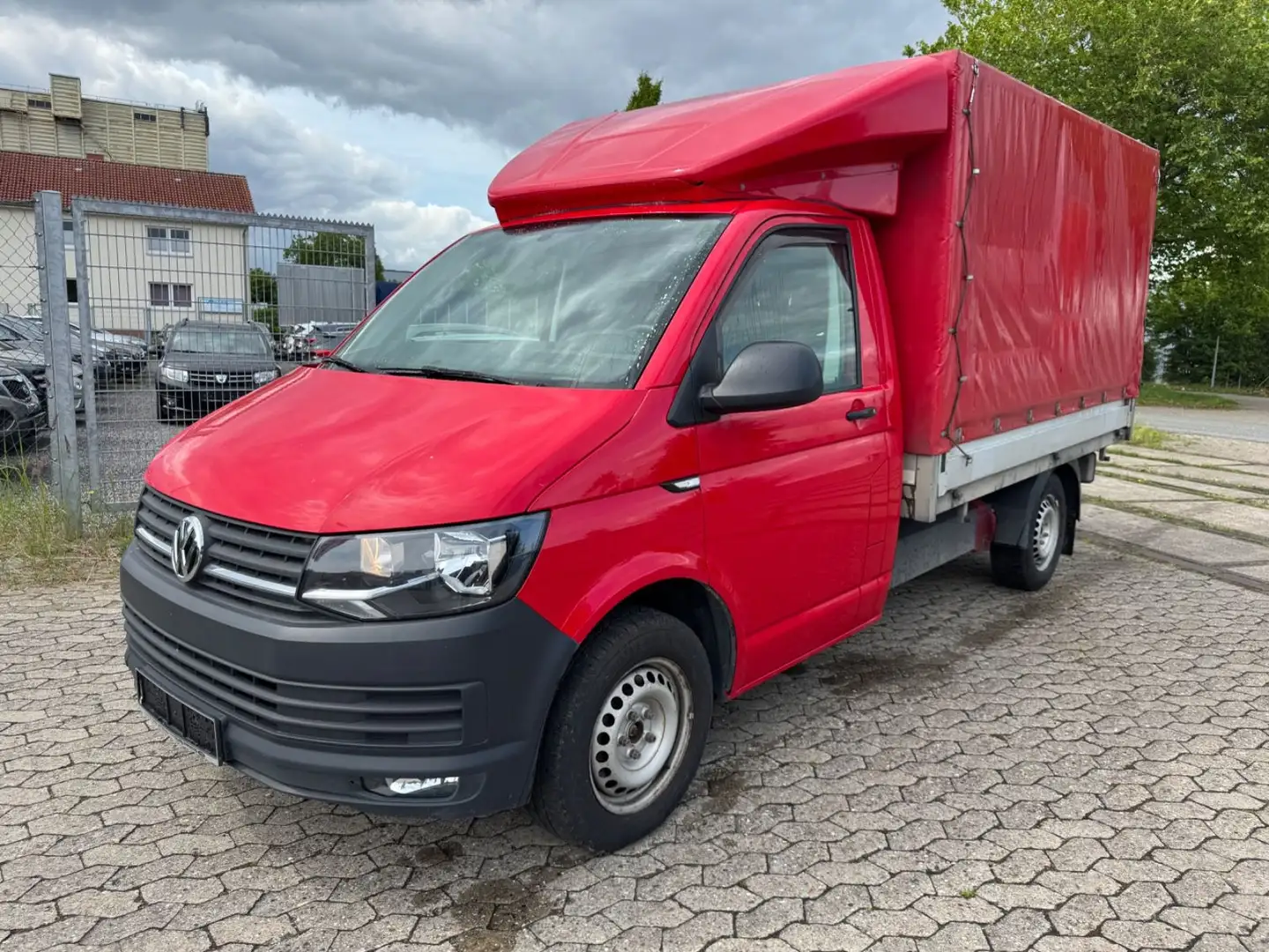 Volkswagen T6 Transporter T6  Pritsche Plane lang 2,0 TDI*Klima*1.Hand*3Si Rot - 1