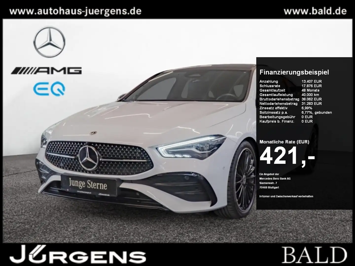 Mercedes-Benz CLA 250 4M SB AMG-Sport/Pano/Burm/Night/Stdhz/19 Blanc - 1