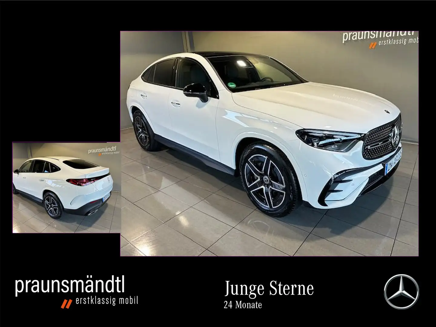 Mercedes-Benz GLC 200 4M Cp. AMG Night Pano/AHK/Dist/Totw/360° Weiß - 1