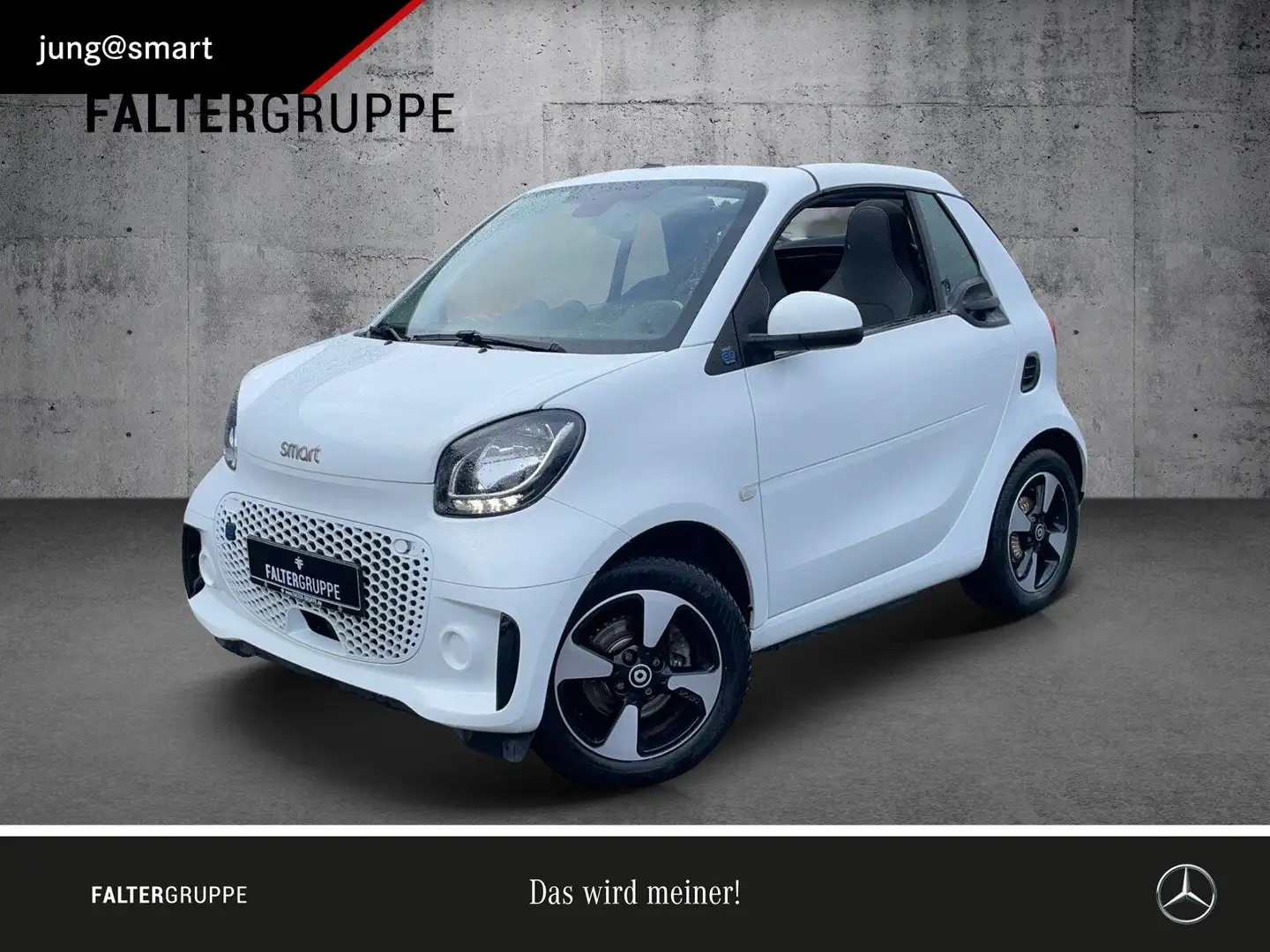 smart forTwo fortwo cabrio EQ PASSION+KAMERA+SHZ+PDC+DAB+15" BC Wit - 1