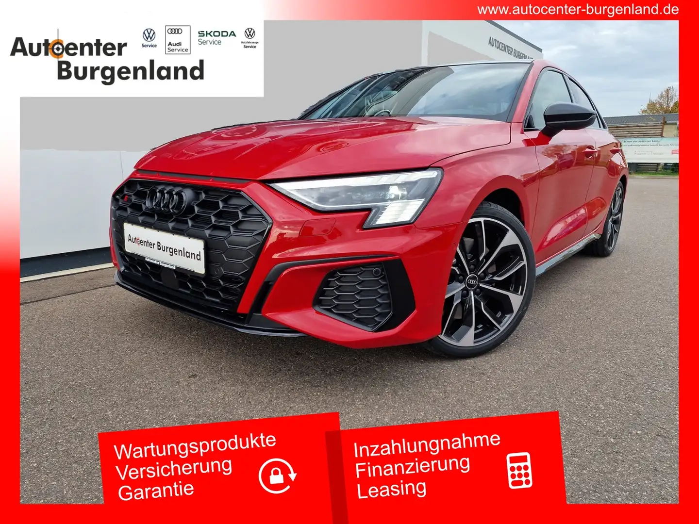 Audi S3 Limousine 2.0 TFSI Quattro NAVI+GLASDACH+SIDE-ASS Rouge - 1