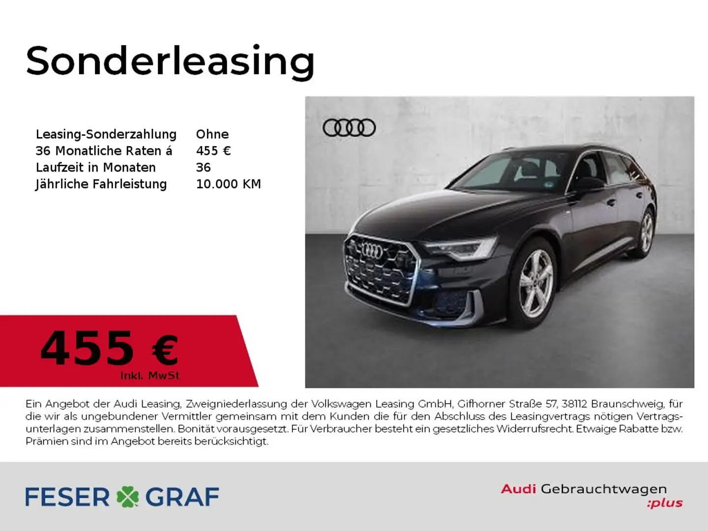 Audi A6 Avant 40 TDI qu. S line Ext. Matrix Pano Schwarz - 1
