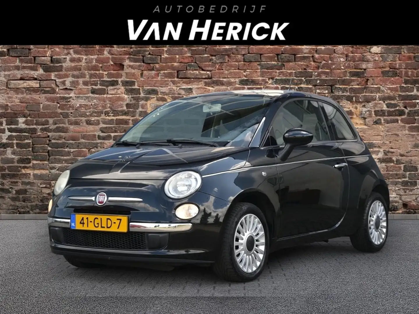 Fiat 500 1.2 Lounge | Kantel/schuif Dak | Airco | LM velgen Czarny - 1