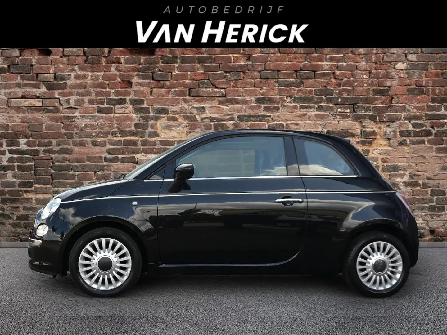 Fiat 500 1.2 Lounge | Kantel/schuif Dak | Airco | LM velgen Czarny - 2