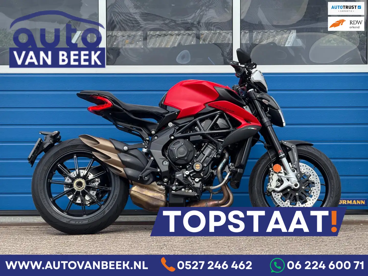 MV Agusta Dragster Tour 800 Rosso quikshift ,cruisse control Rood - 1