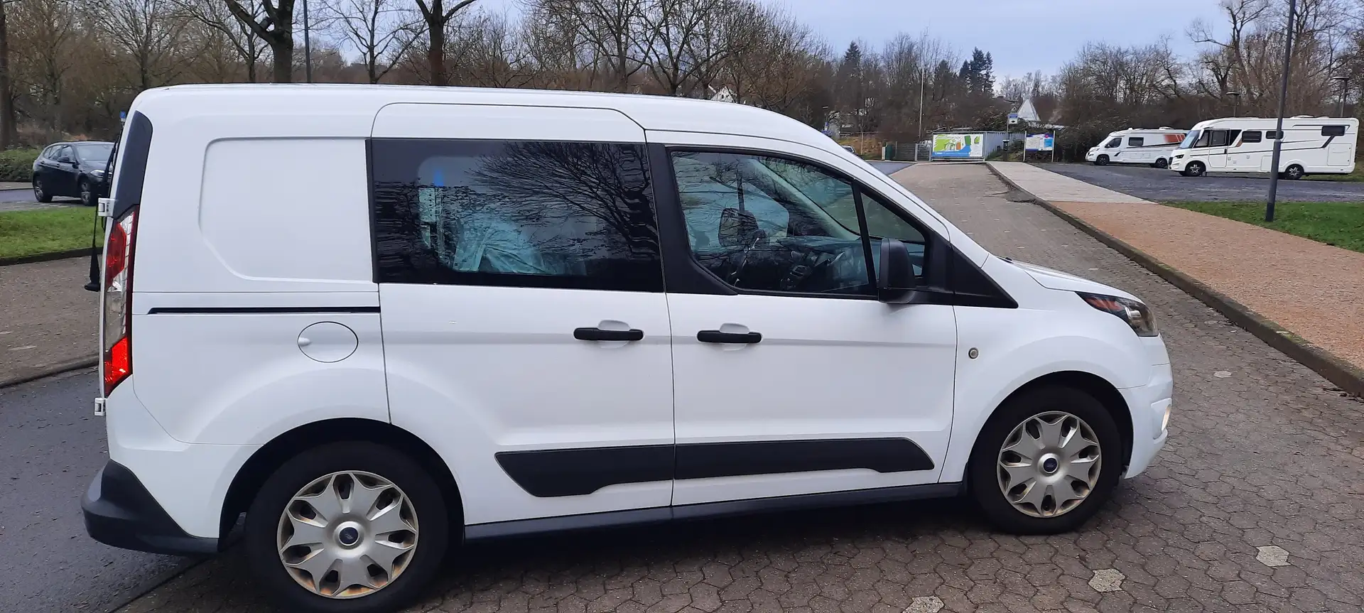 Ford Transit Connect 220 ,  schiebetür rechts, Navi,klima,1.H,Sitzhe Blanc - 2