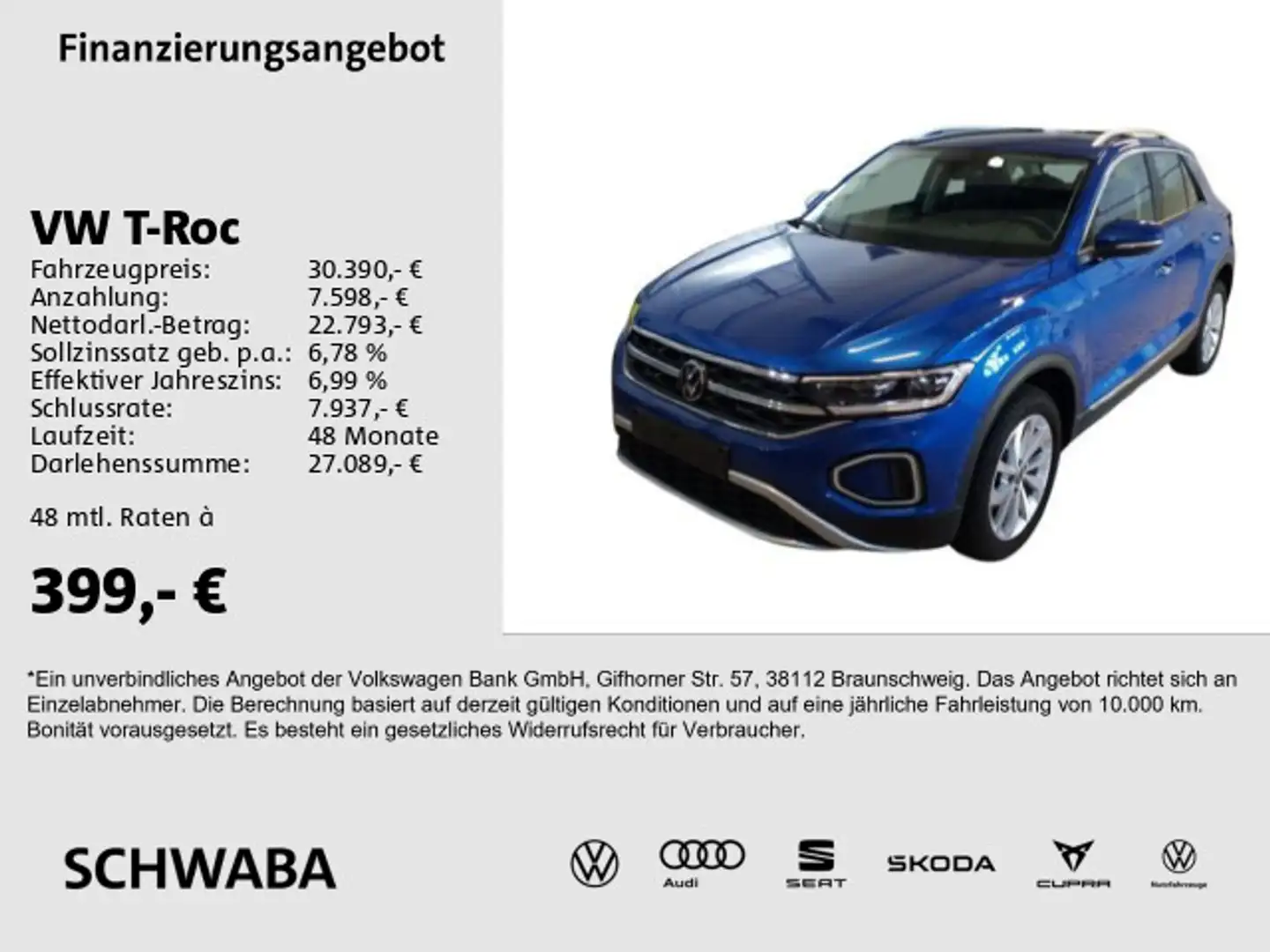 Volkswagen T-Roc Style 1.5TSI DSG StdHz*LED*VIRTUAL*ACC*17" Azul - 1