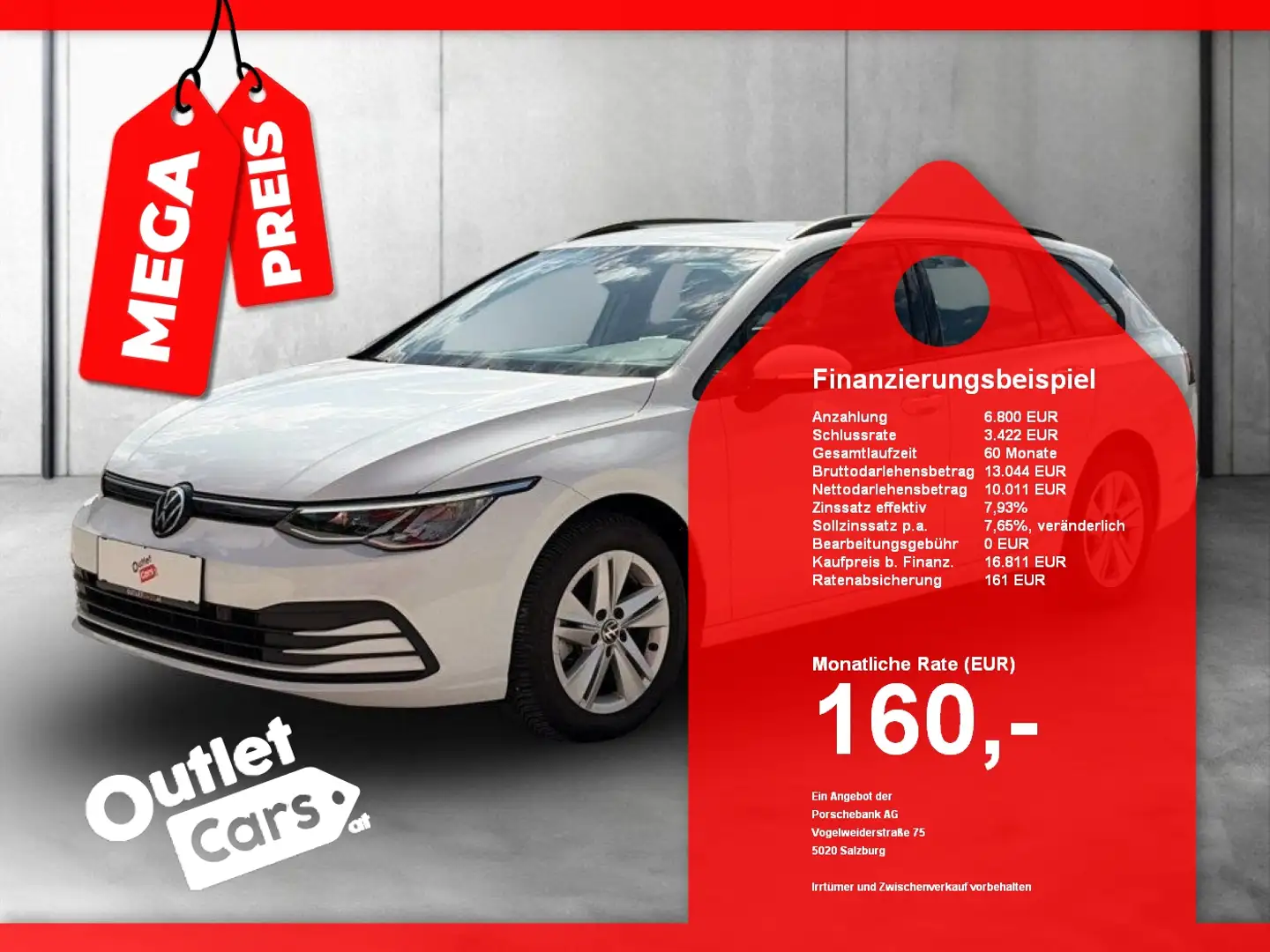 Volkswagen Golf Variant Golf VIII Variant 1.0 TSI Life ASSIST+LED+LM+PDC Weiß - 1