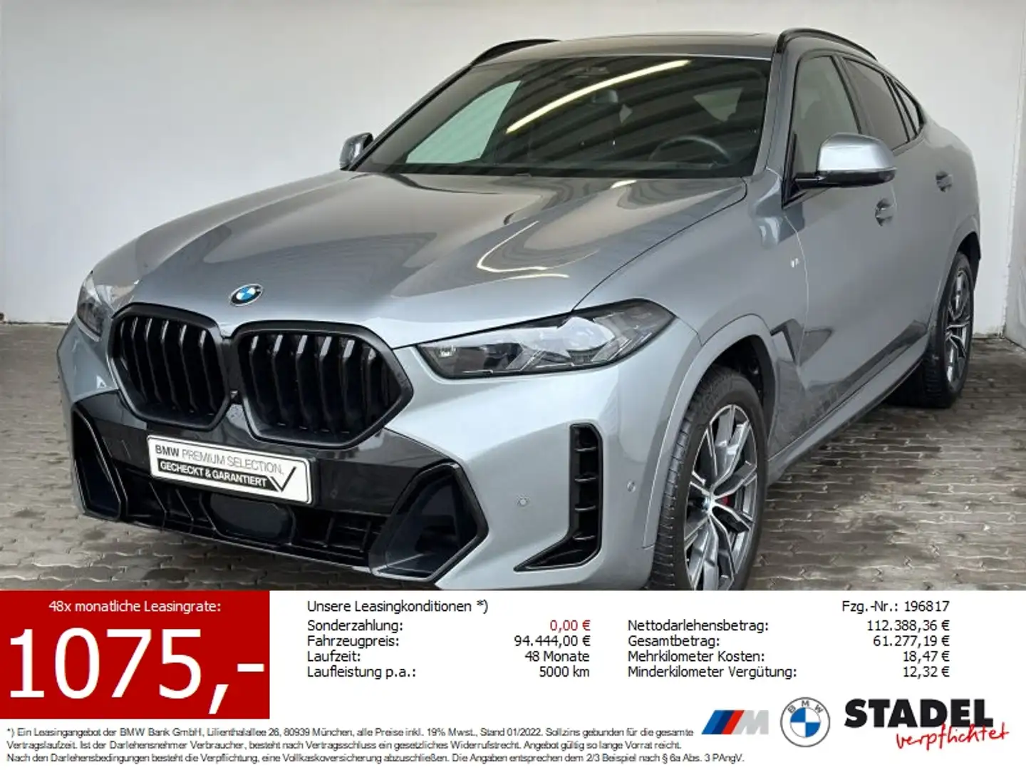 BMW X6 xDr40dA M Sport Navi.LED.Luft.AHK.Pano.Standh Grey - 1