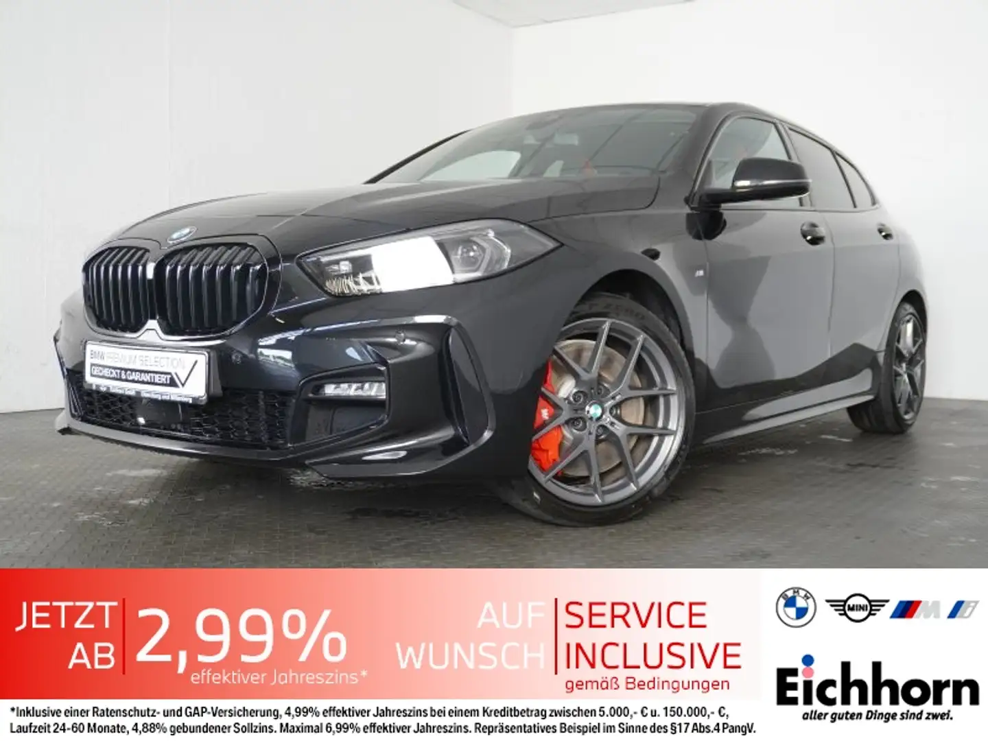 BMW 118 i 5-Türer M Sport *NAVI.LEDER.LED-SW.PDC* Schwarz - 1