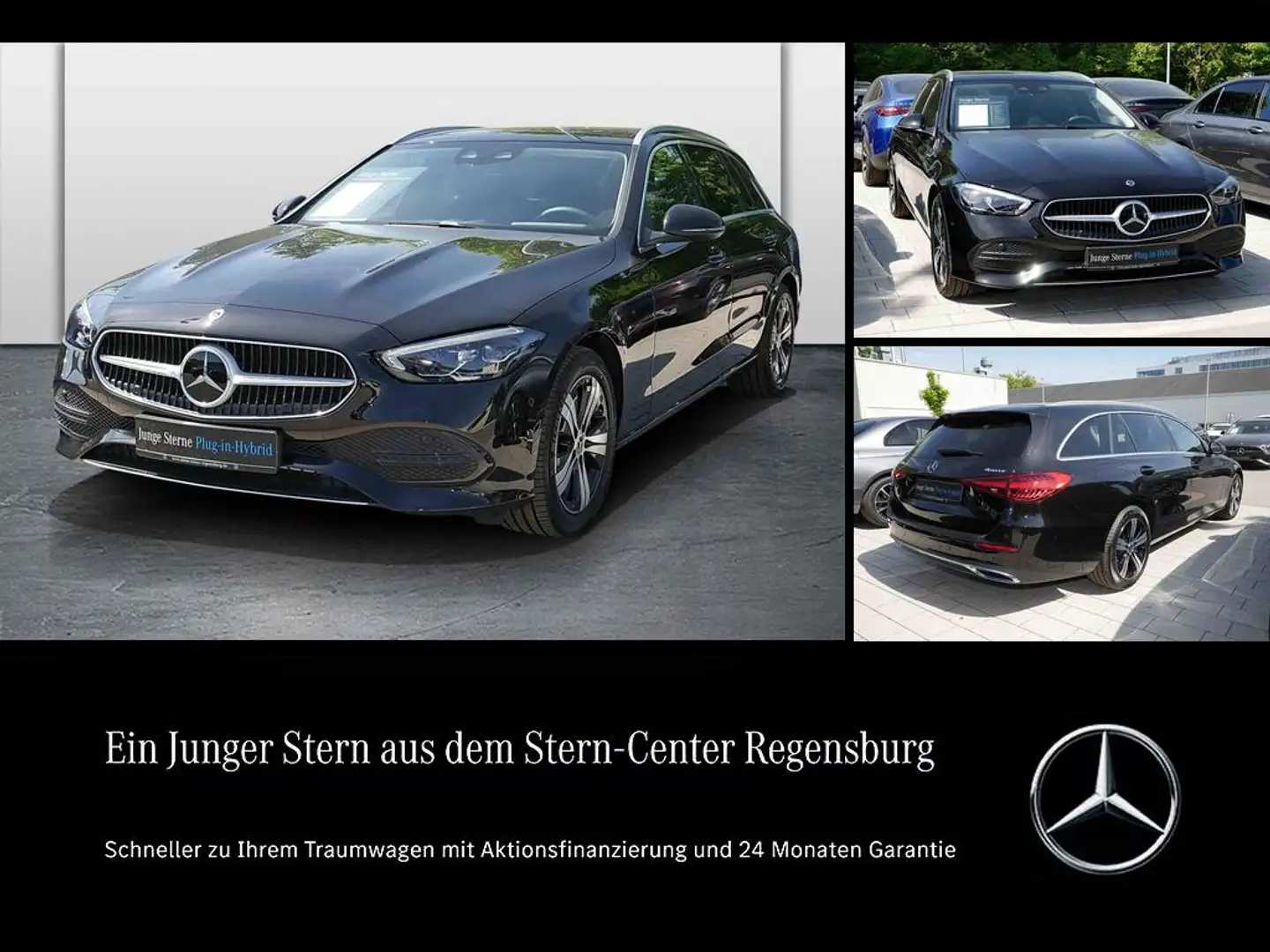 Mercedes-Benz C 300 de 4M T AVANTGARDE+DIST.+PANO+AHK+MEMORY++ Schwarz - 1