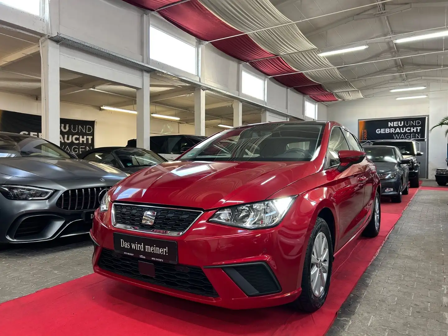 SEAT Ibiza Style*1.HAND*RFK*TEMP*PDC*PANO* Rot - 1
